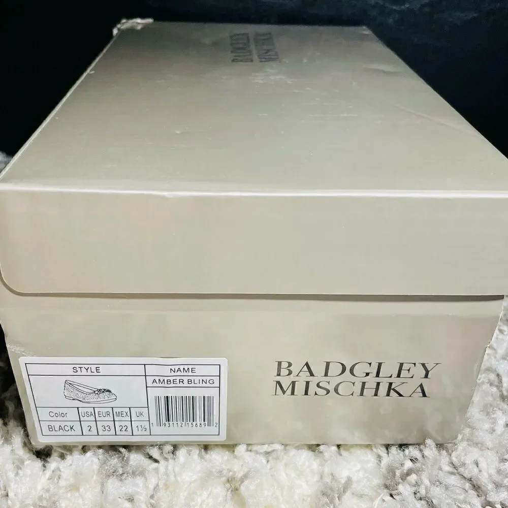 NIB Badgley Mischka Kids Amber Bling Flats